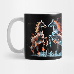 Fire and Ice Horses More Fighting Mug